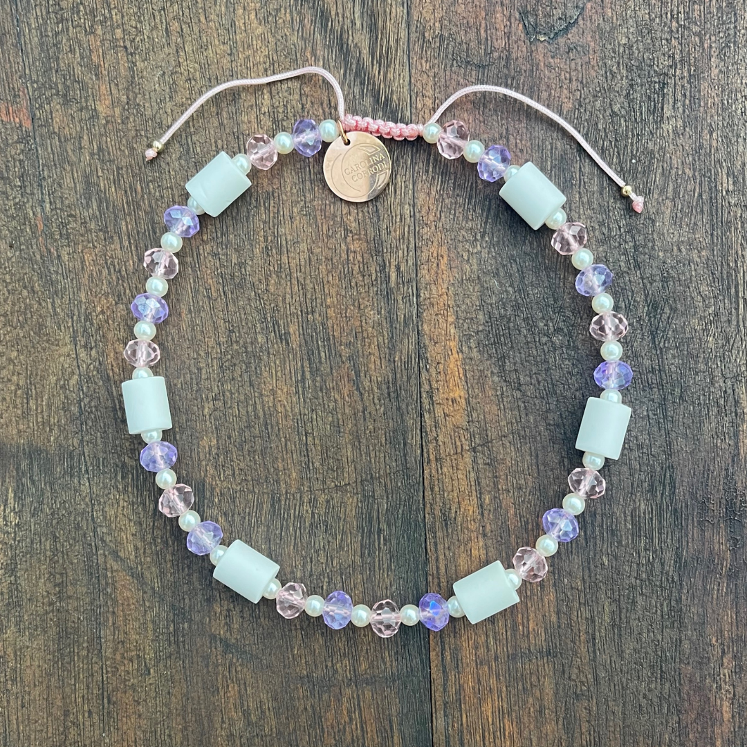 EM tick collar (pink & purple)