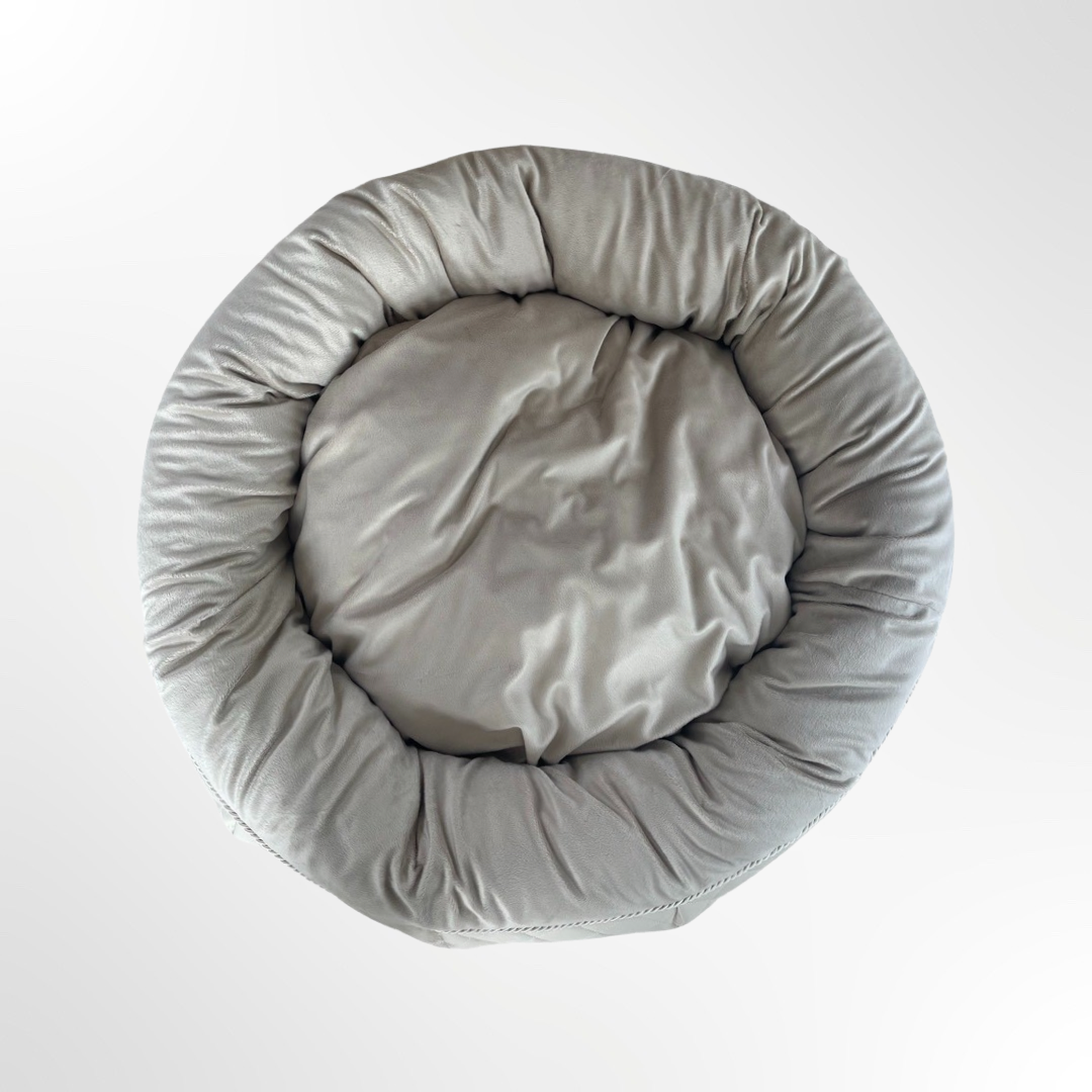kuscheliges waschbares hundebett in donutform