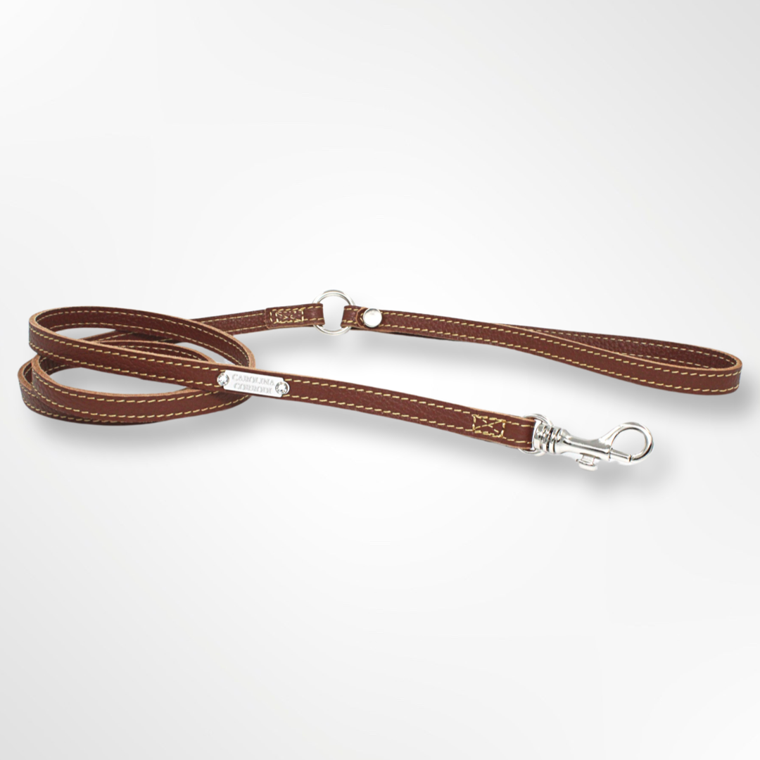 Laisse pour chien en cuir avec strass Barcelone