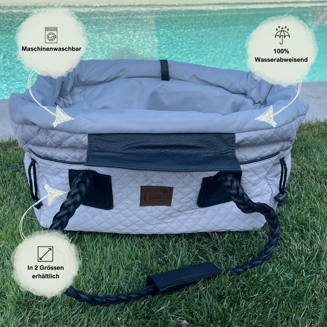 hundtasche sommer grau für kleine hunde
