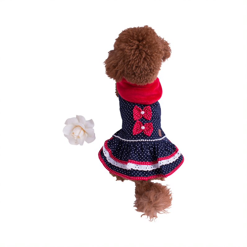 Hundepullover Weihnachtskleid