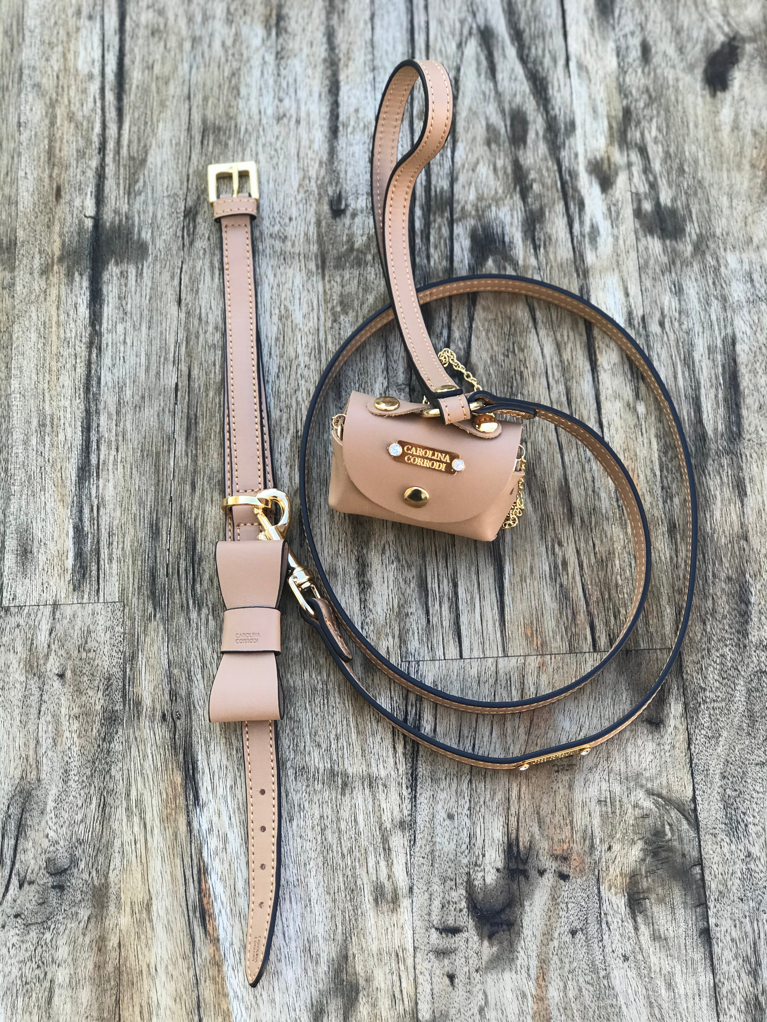 Collier pour chien cuir Édition Or Venice