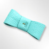 Hundeschleife Leder Türkis