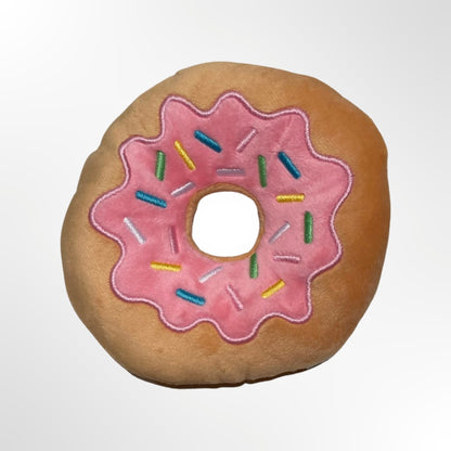 Hundespielzeug-Plüsch-Donut-rosa