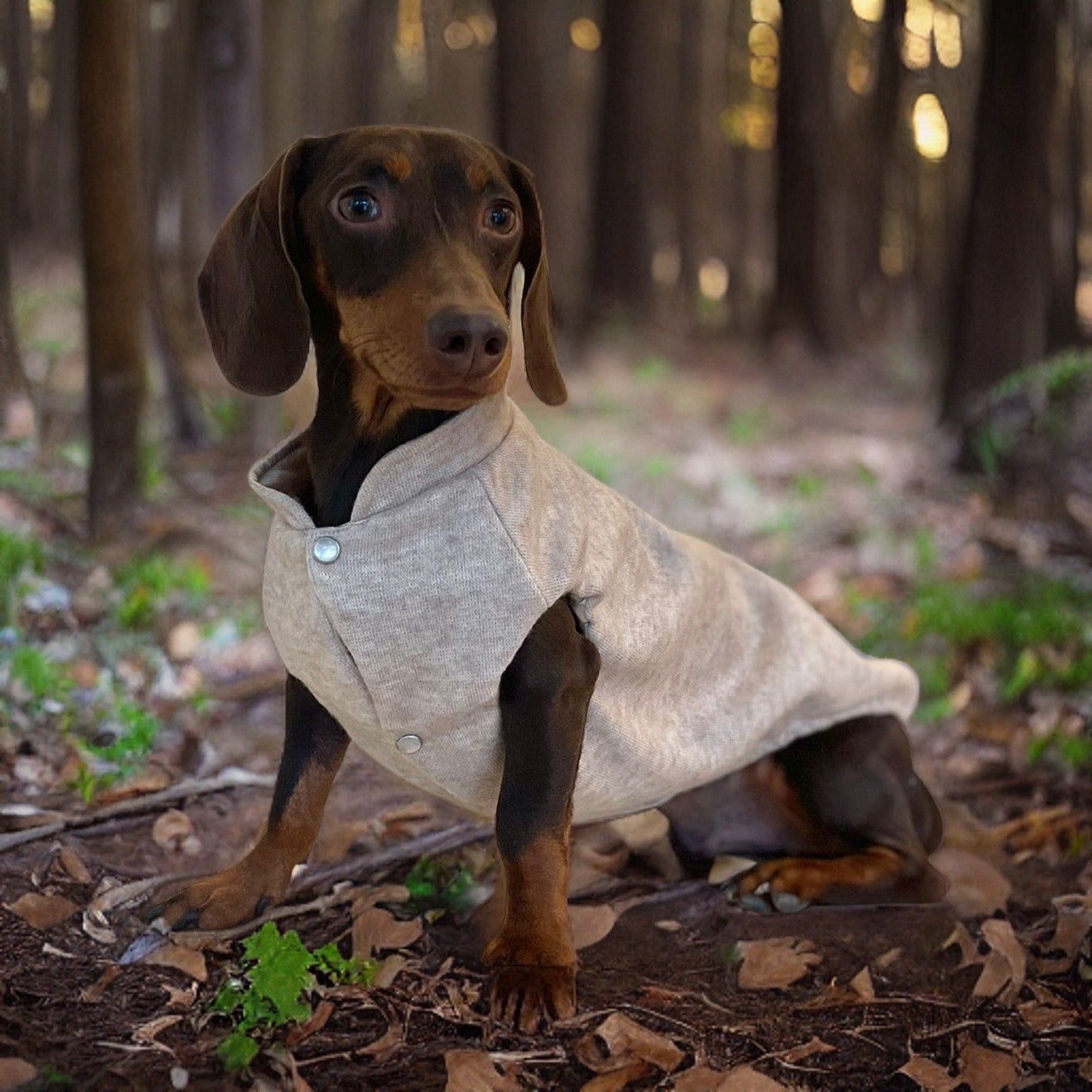 Lancaster dog sweater for dachshunds