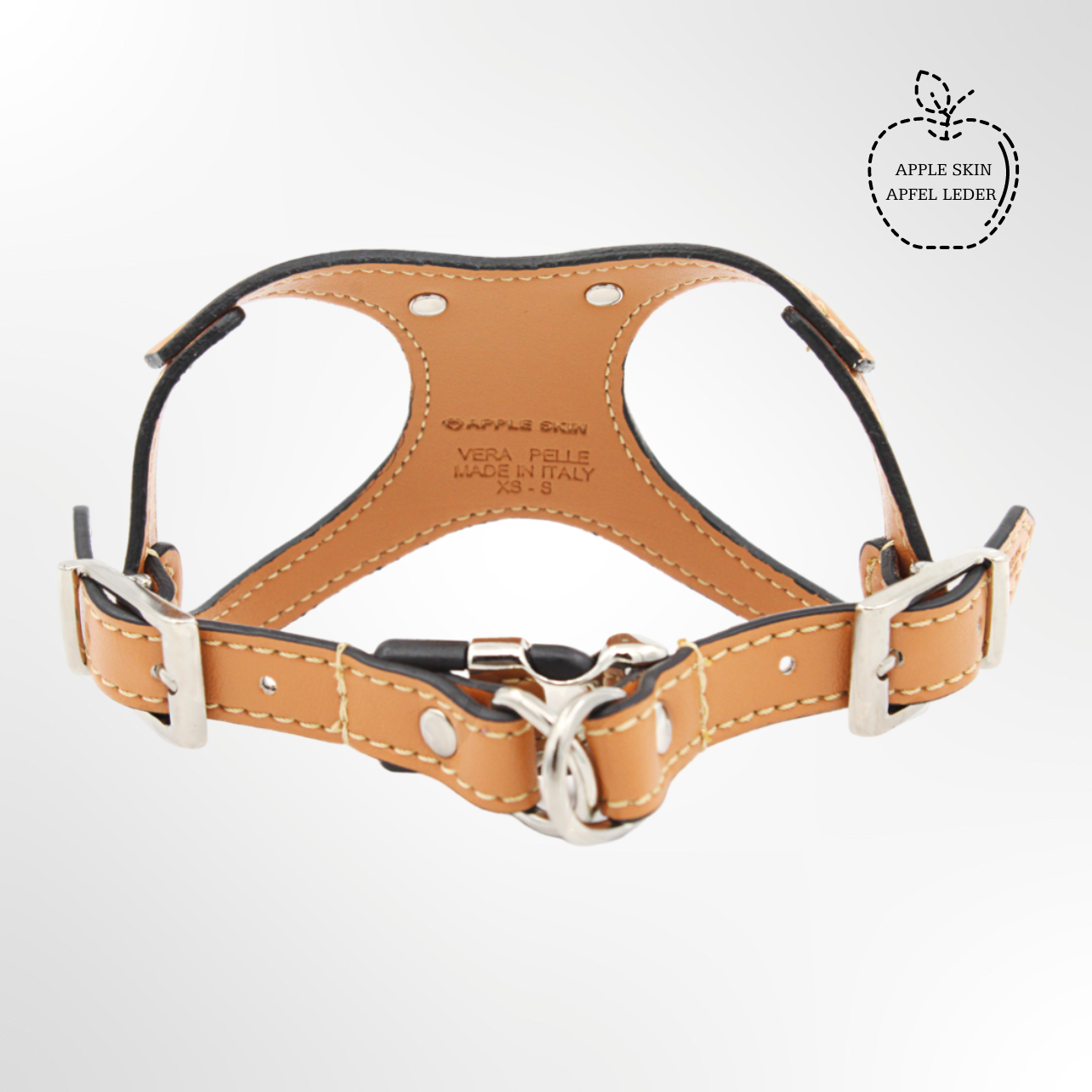 Apple leather dog harness