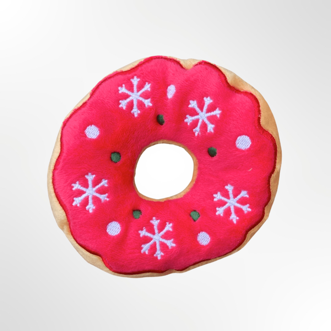 Hundespielzeug Donut fuer Weihnachten 
