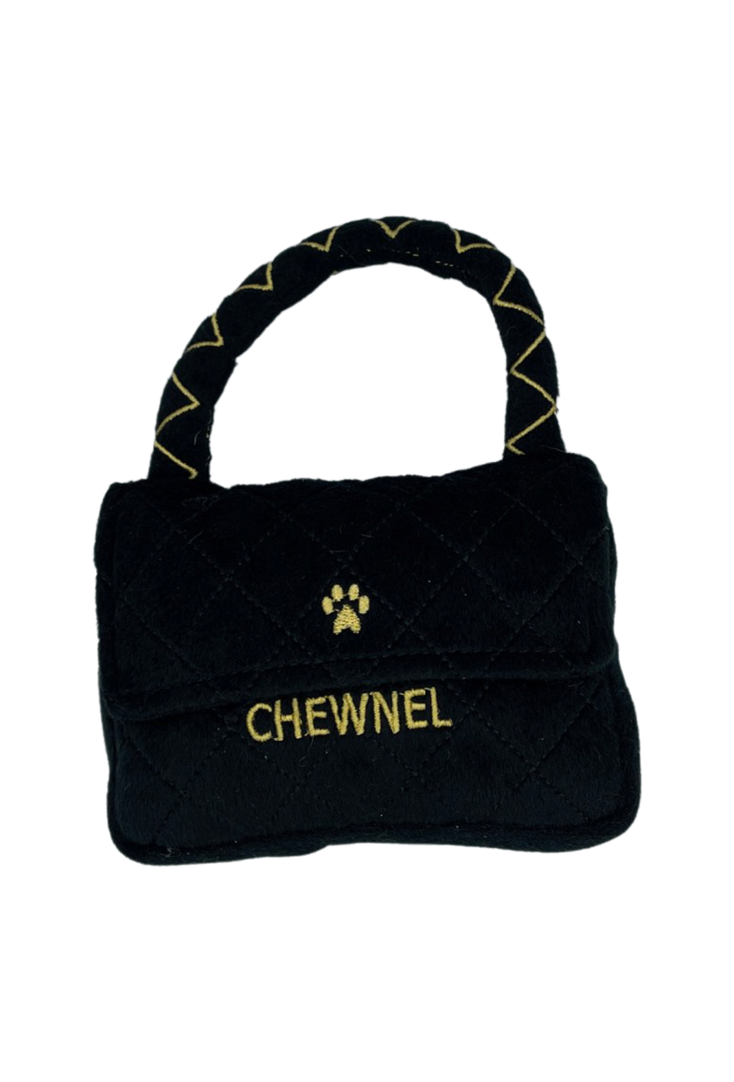 Chewnel pocket black dog toy